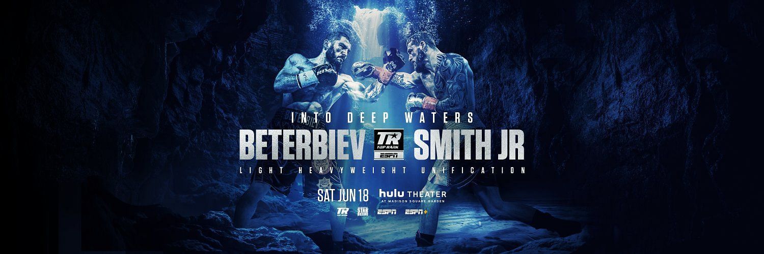 Artur Beterbiev vs. Joe Smith Jr. promotional image [@trboxing on Twitter]