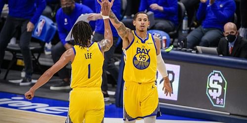 Damion Lee and Juan Toscano-Anderson of the Golden State Warriors [Source: USA Today]