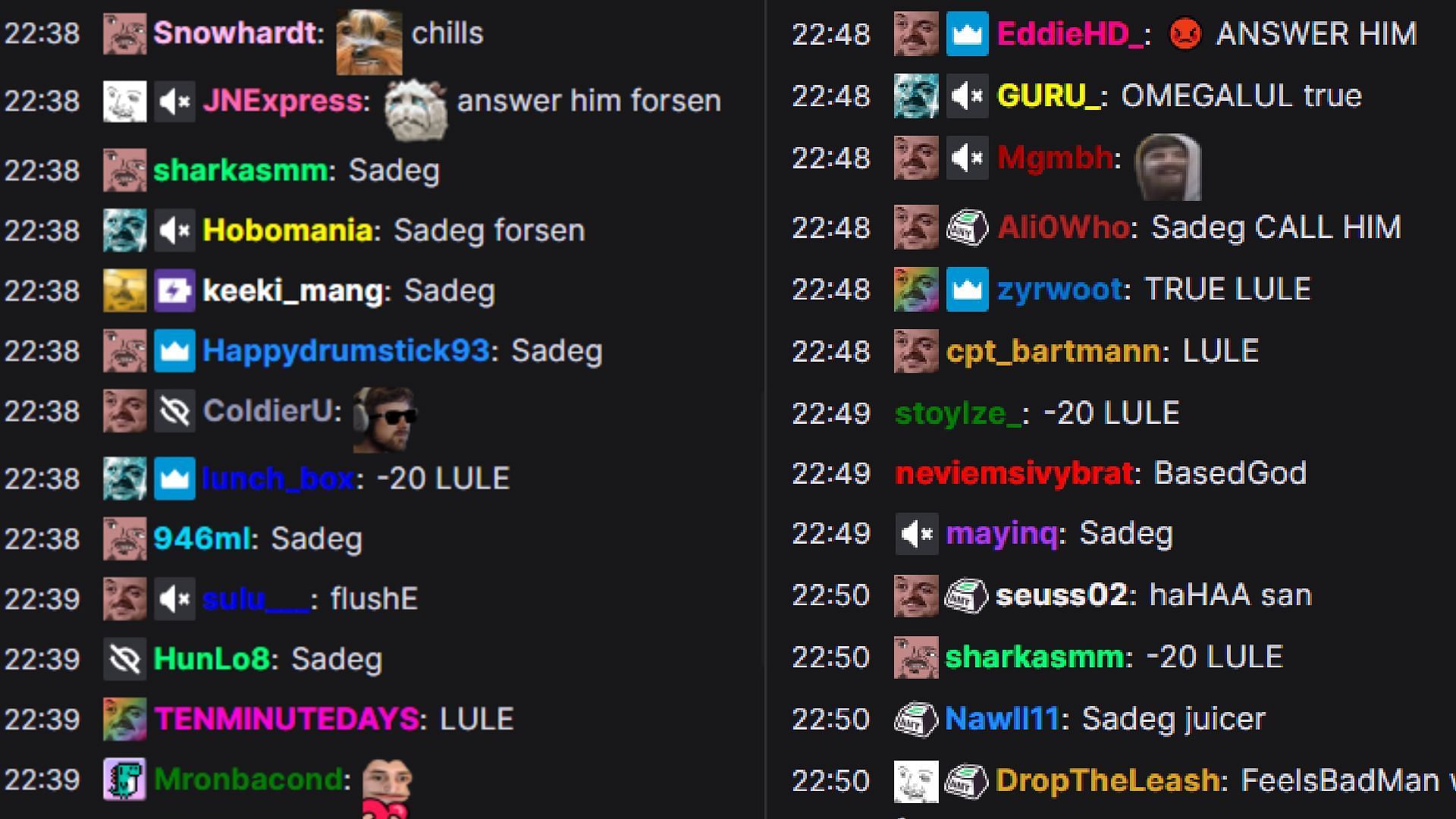 Fans react to the clip (Image via Forsen/Twitch)