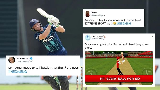 "Kahi mai sapna toh nahi dekh raha?" - Shocked fans on Twitter react to England's 498-run record against the Netherlands