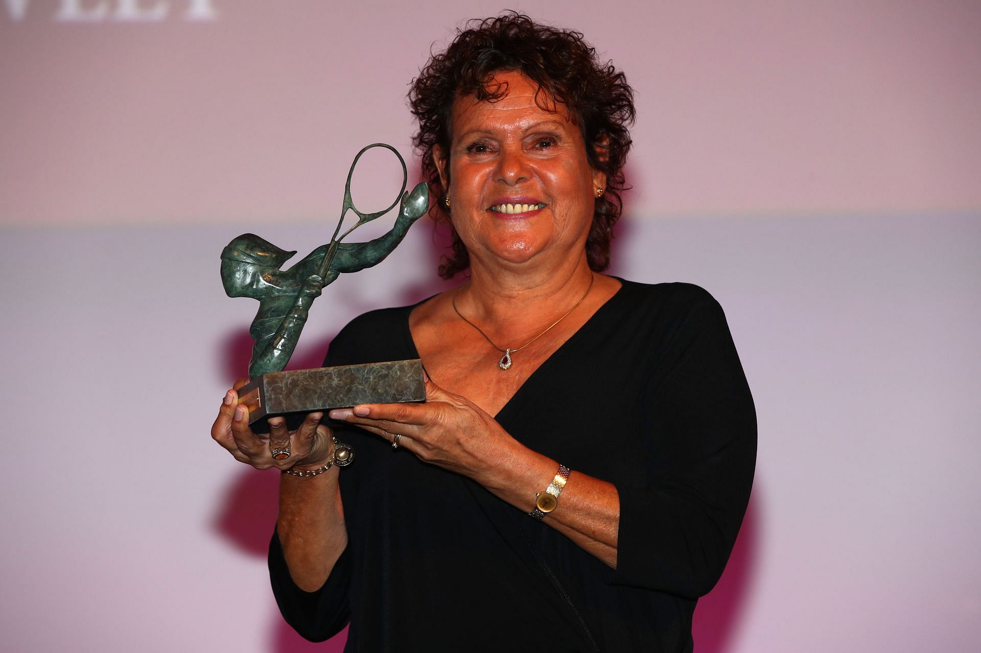 Evonne Goolagong at the 2018 French Open.