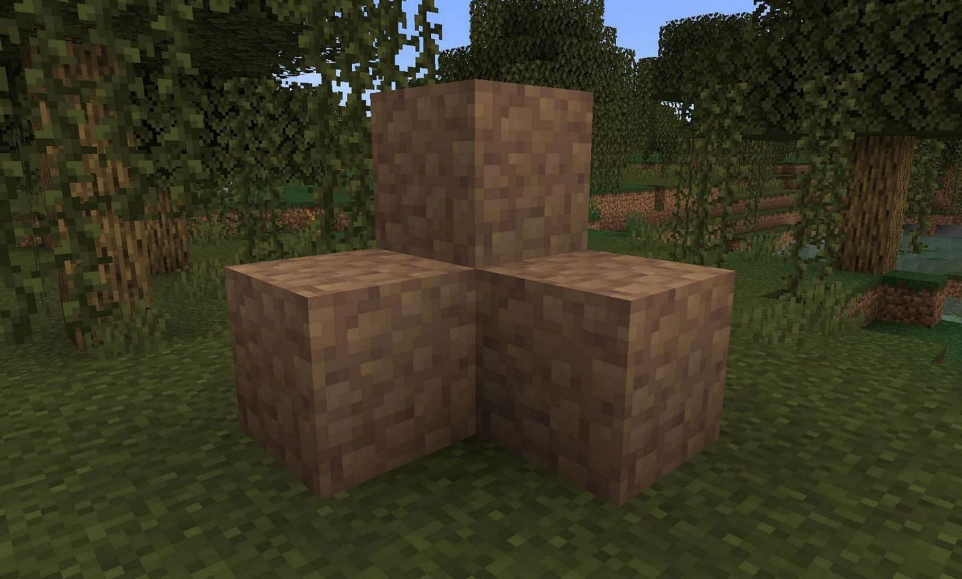 Mud blocks have some intriguing applications due to their non-solid status (Image via Mojang)