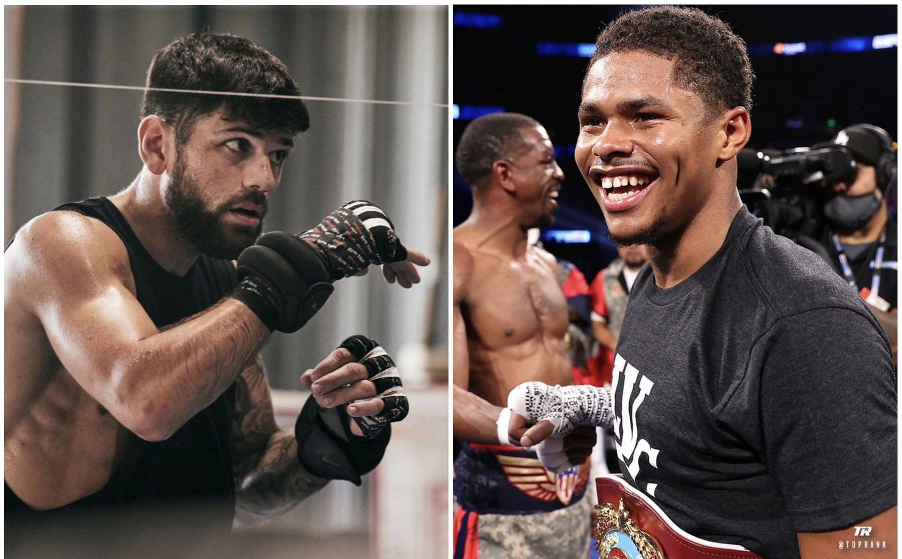 Joe Cordina (left), Shakur Stevenson (right) - Images via @joecordina_91, @toprank on Instagram