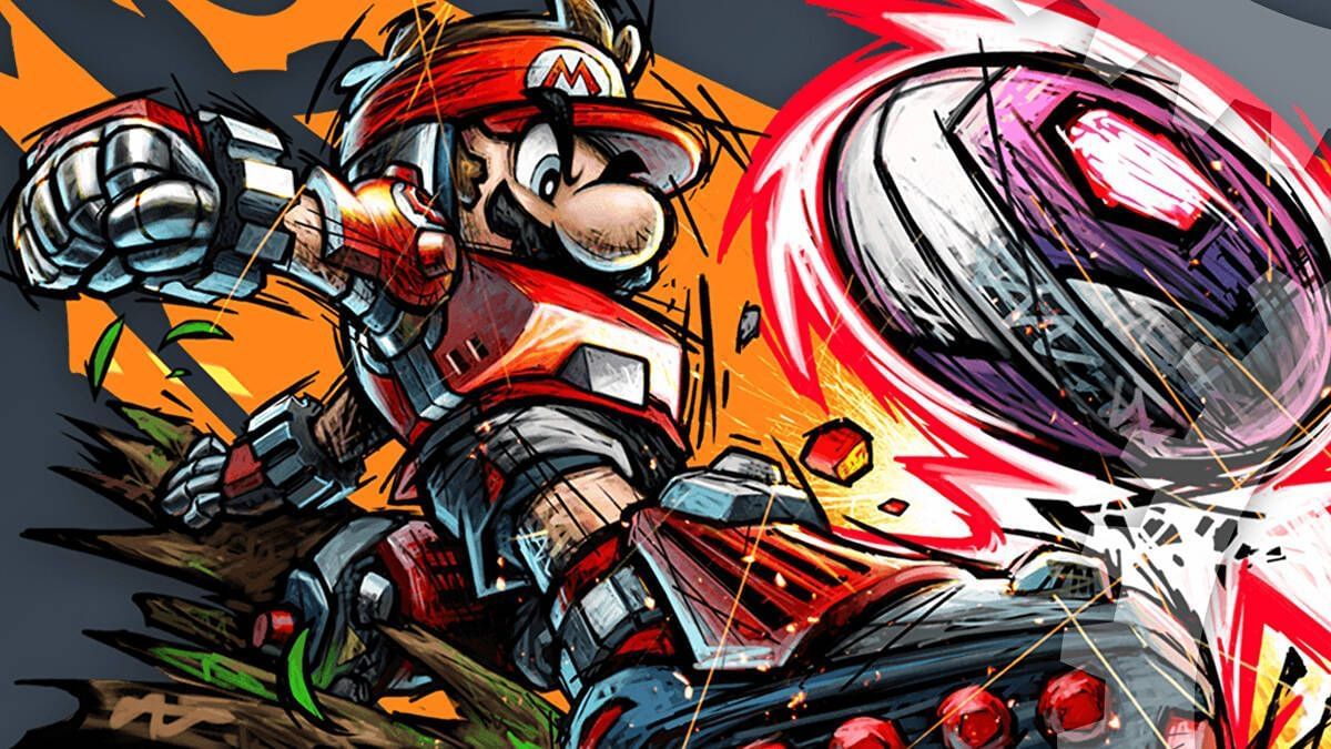 Mario is a quick and slick shooter in Mario Strikers: Battle League (Image via Nintendo)