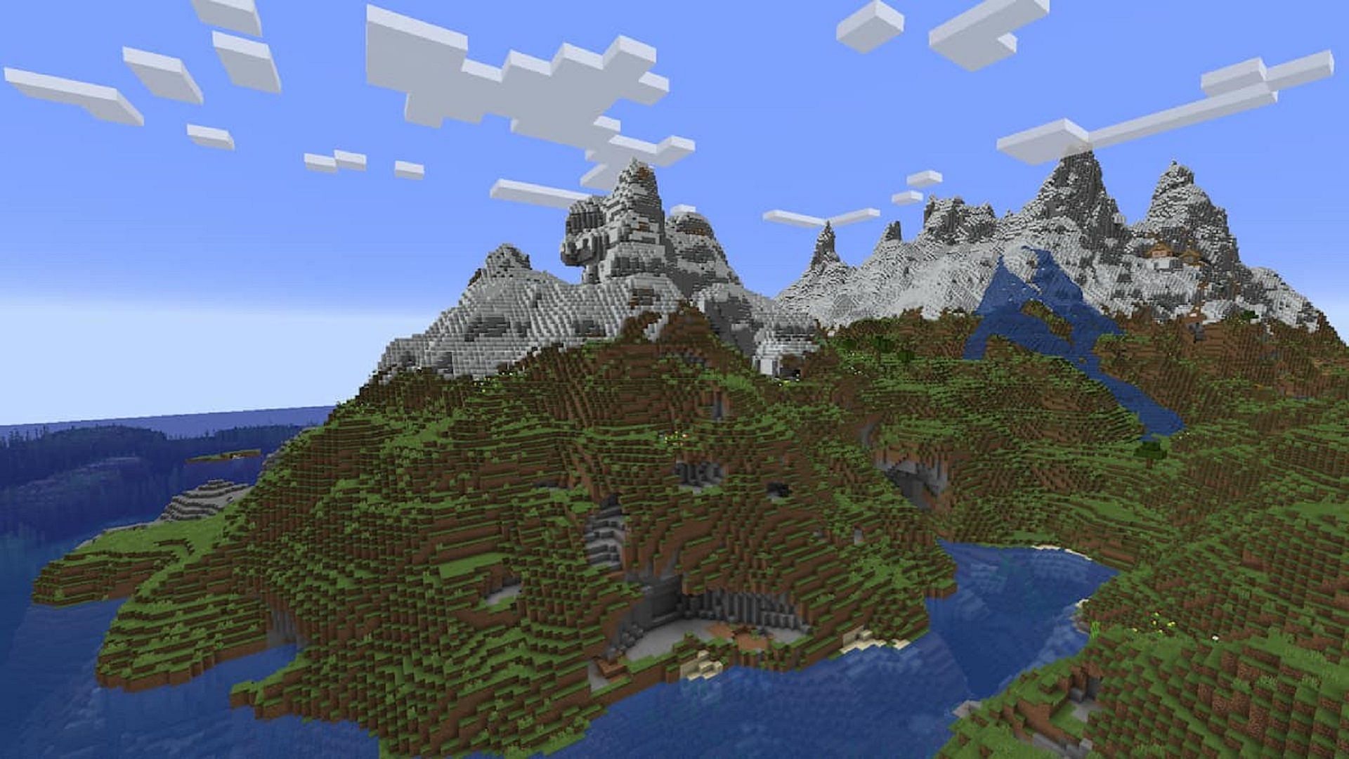 A gorgeous Minecraft mountain seed (Image via Mojang)