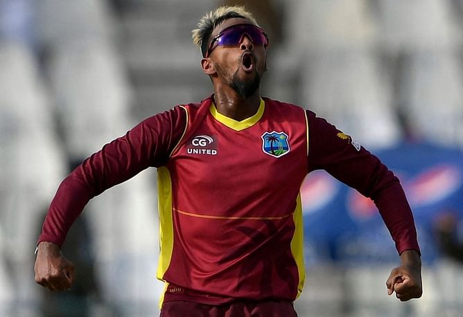 Watch: Nicholas Pooran claims his first international wicket, castles Fakhar Zaman