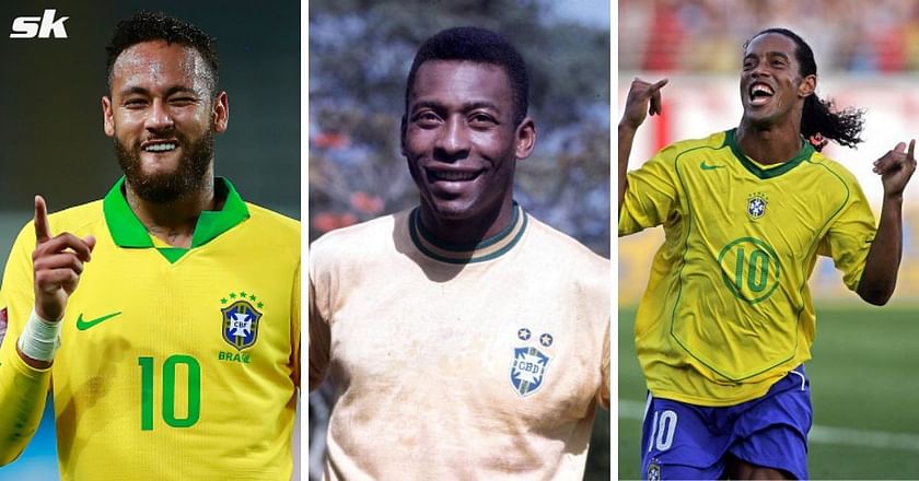 Pele Ronaldinho Ronaldo & Neymar Jr. Brazil National Team