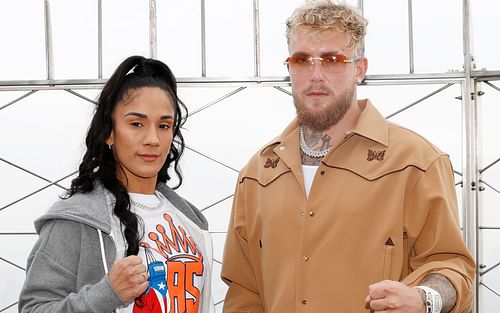 Amanda Serrano (left) and Jake Paul (right) (Image via Getty)