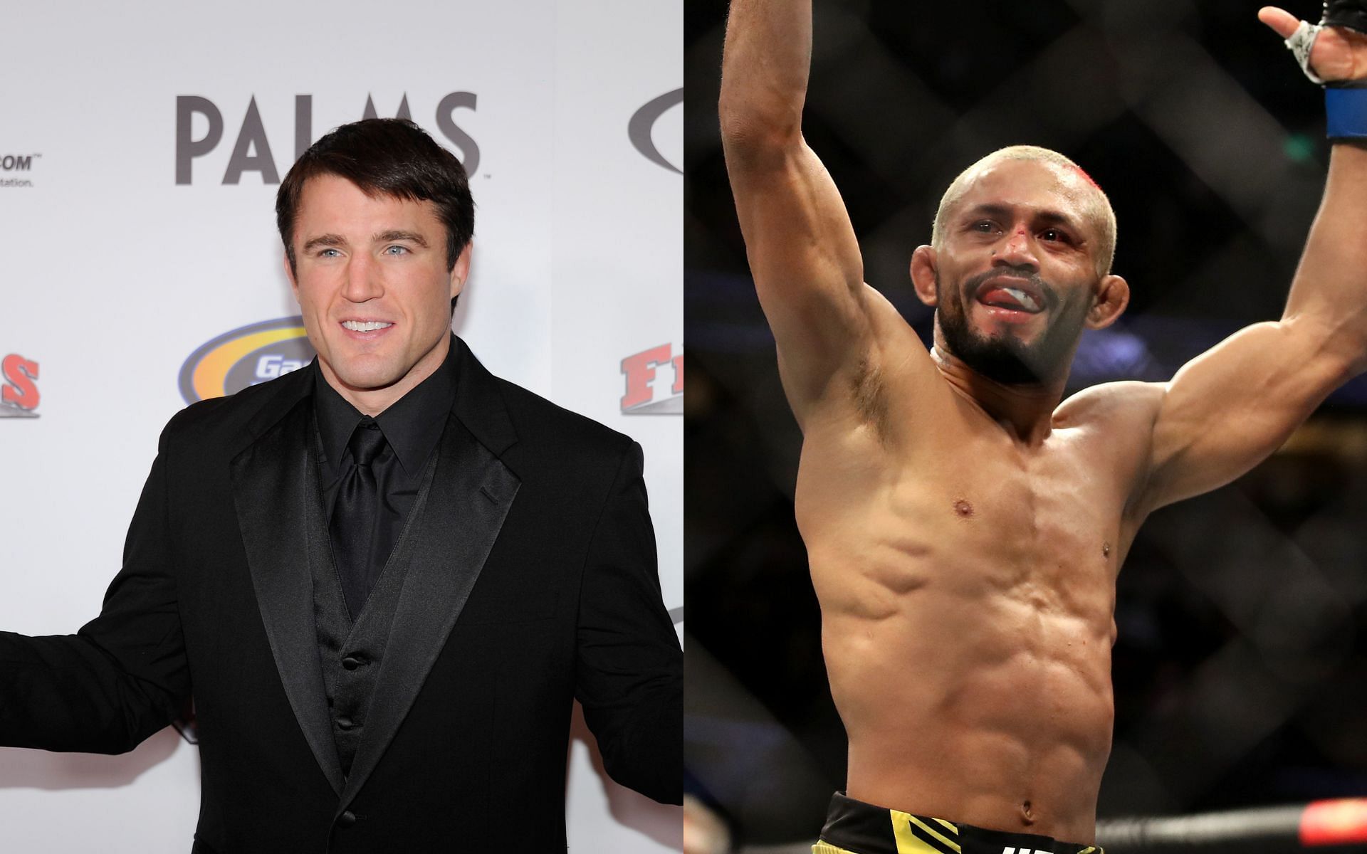 Chael Sonnen (L) and Deiveson Figueiredo (R)