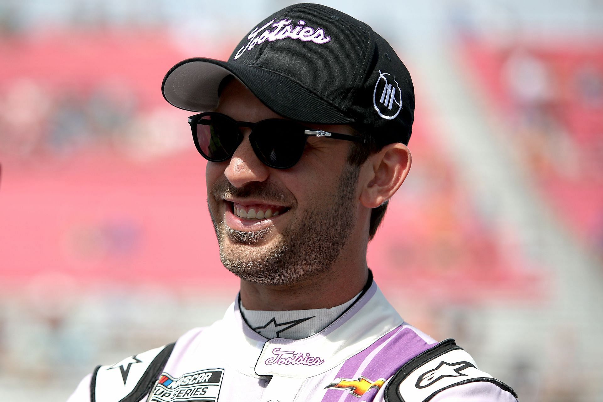 Daniel Suarez looks on during qualifying for the NASCAR Cup Series Enjoy Illinois 300 at WWT Racewa.y