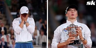 Watch: French Open champion Iga Swiatek fights back tears during Polish national anthem