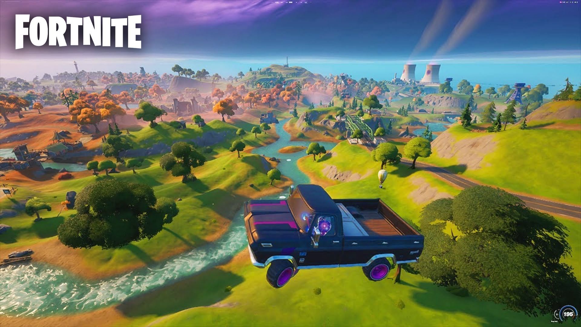 Getting air time in a land vehicle is an easy challenge in Fortnite Chapter 3 Season 3 (Image via Epic Games)