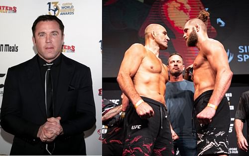 Chael Sonnen (left), Glover Teixeira and Jiri Prochazka (right)