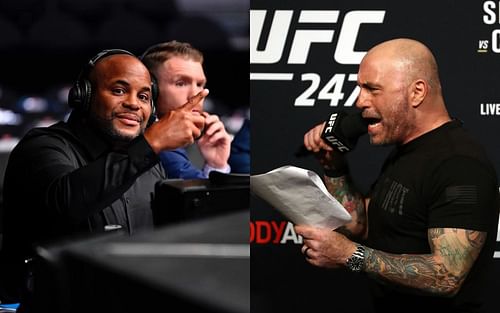 Daniel Cormier (left) and Joe Rogan (right)