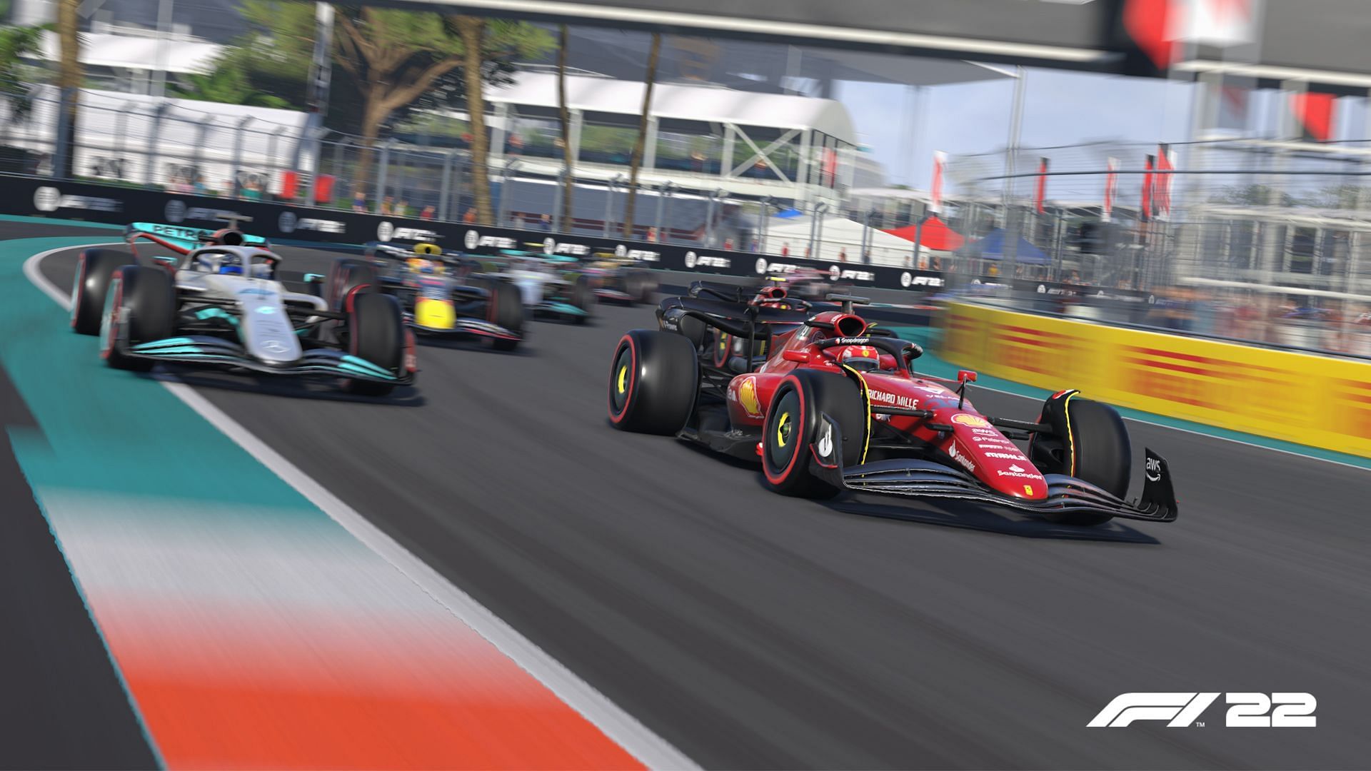 Absolute control over the vehicle will see high speeds maintained in F1 22 (Image via Codemasters)