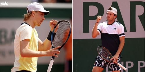 Denis Shapovalov (L) and Tommy Paul.