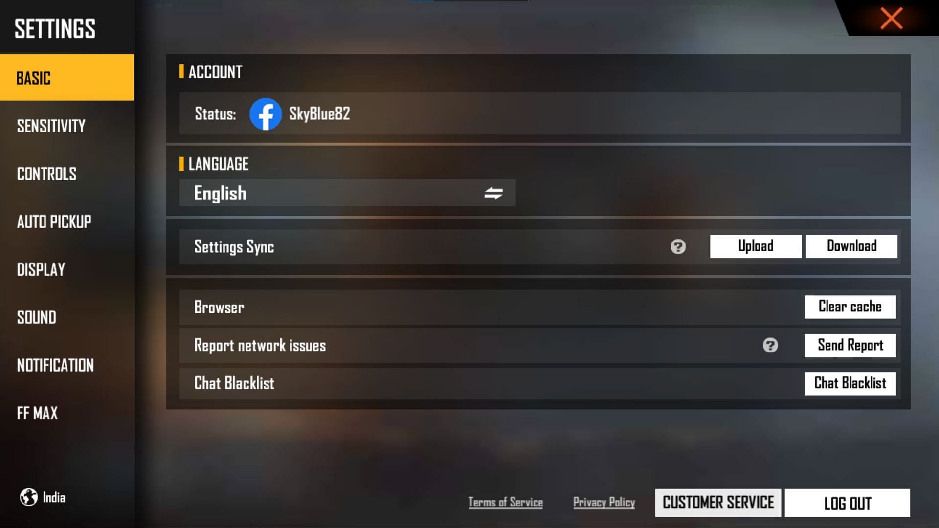Players can visit the settings tab in Free Fire MAX to link their accounts (Image via Garena)