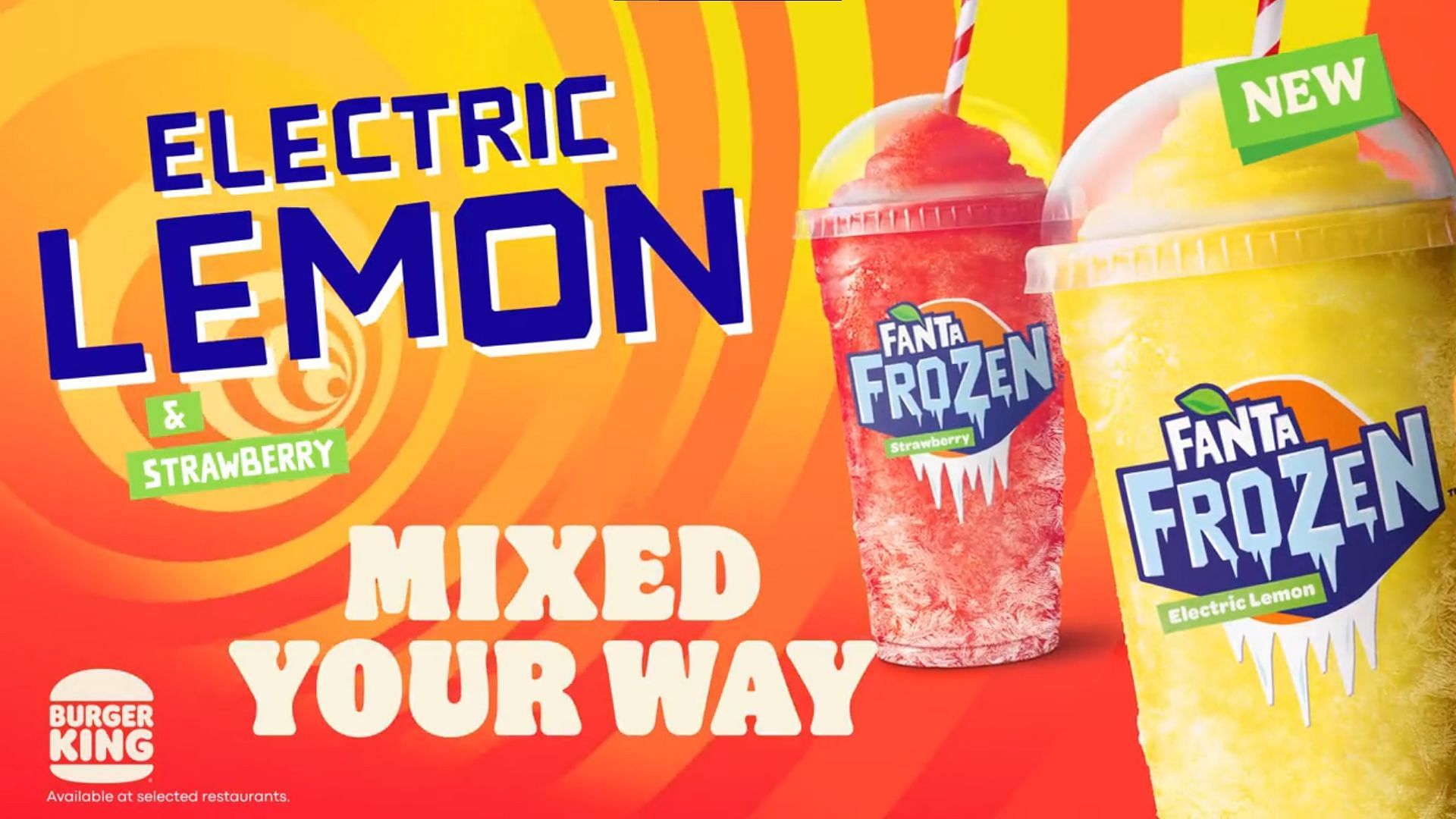 Burger King is releasing new flavours of Fanta Frozen (mage via @burgerkinguk/Twitter)