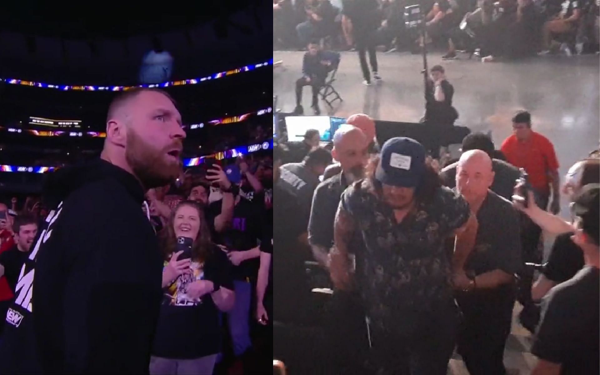 Commotion during Jon Moxley&#039;s match at AEW x NJPW: Forbidden Door!