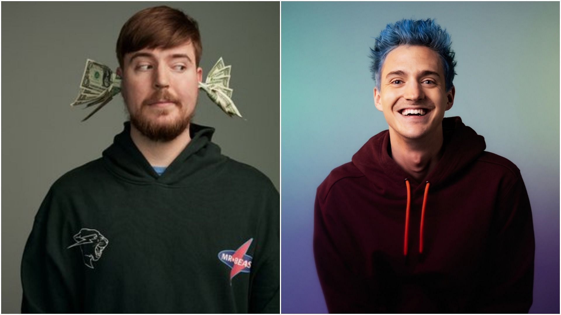 MrBeast teased fans with an upcoming League of Legends tournament and also took a shot at Ninja (Images via Twitter)