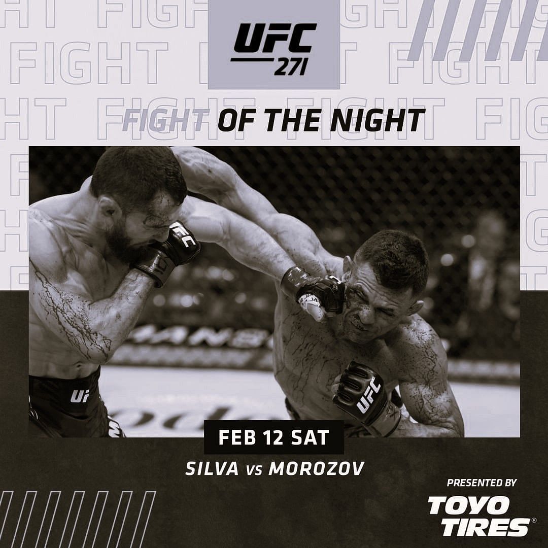de Silva and Morozov won the &#039;Fight of the Night&#039; bonus [Image via @ufc on Instagram]