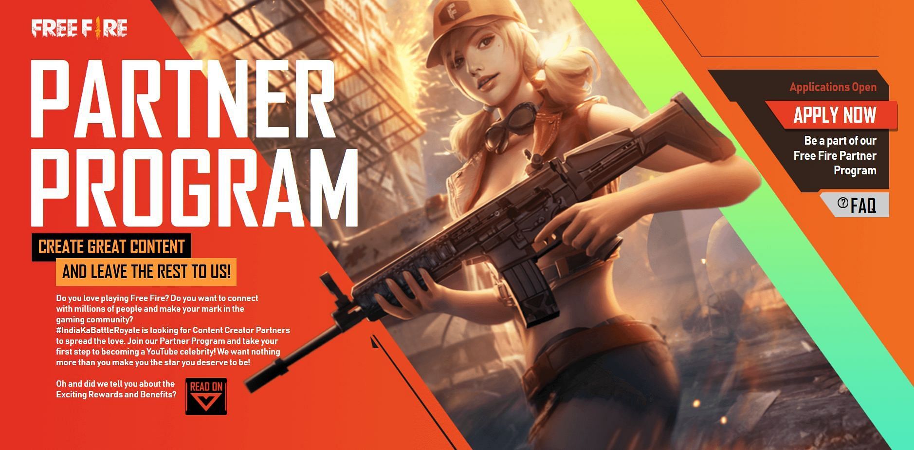 Gamers may join the Partner Program of the game by sending the application (Image via Garena)