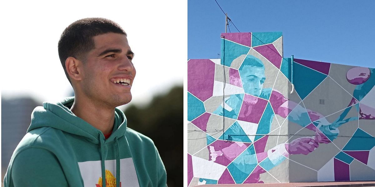 Carlos Alcaraz inaugurated a street mural dedicated to him in El Palmar, Spain