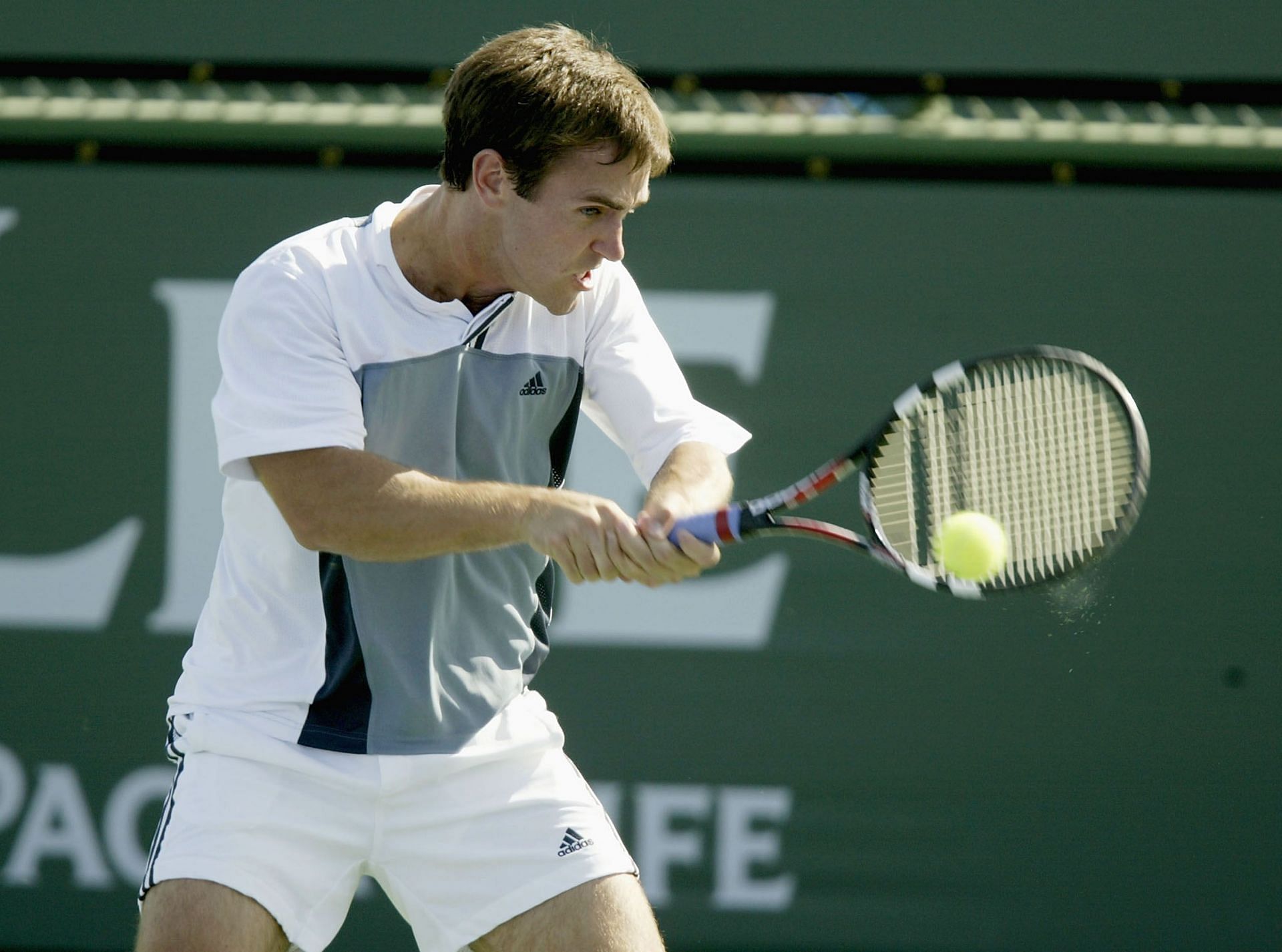 Brian Vahaly at the Indian Wells Tennis Garden in Indian Wells, California in 2004