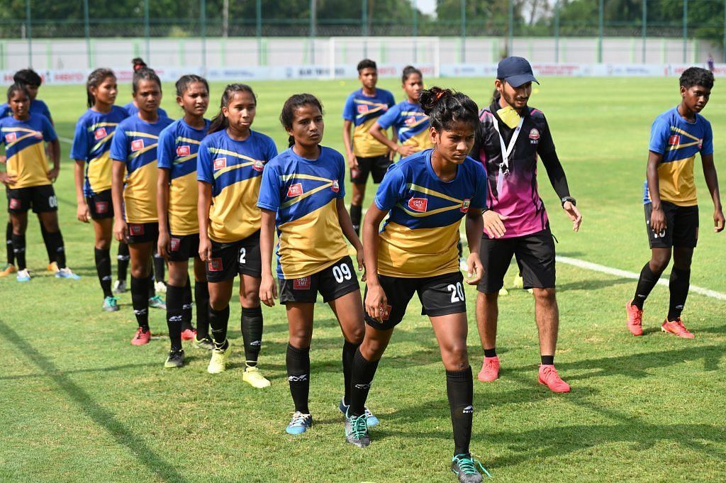 Mata Rukmani FC team going through preparations before a match | Image: AIFF Twitter