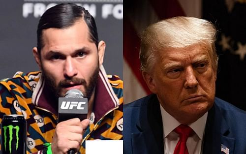 Jorge Masvidal (left) and Donald Trump (right) [Trump image via Anna Moneymaker/Getty Images]