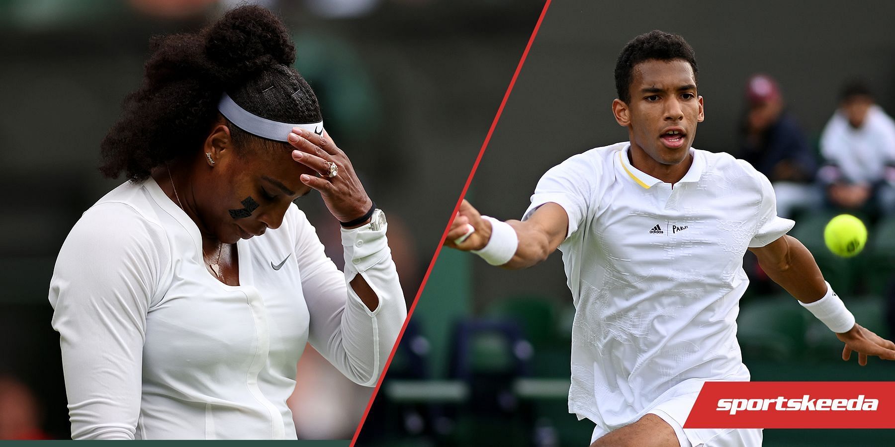 Serena Williams and Felix Auger-Aliassime suffered first-round exits at Wimbledon