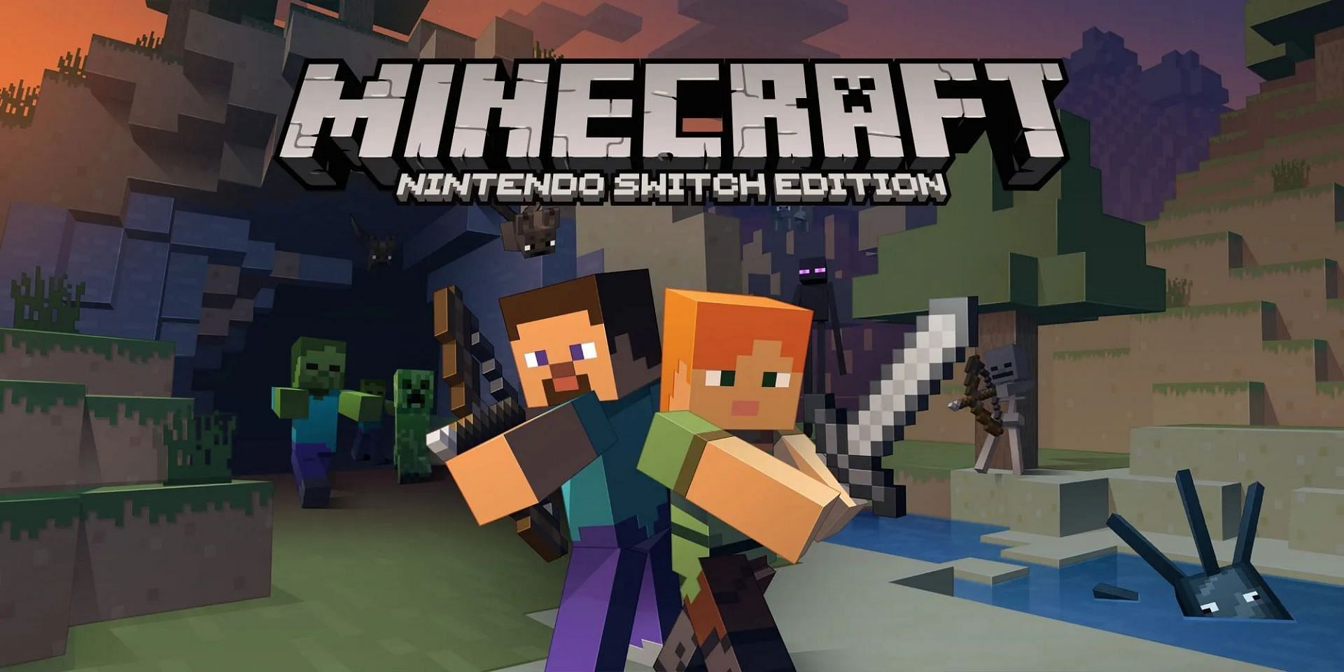 The logo for the Switch version of the game, one of the versions with cross-platform (Image via Mojang)