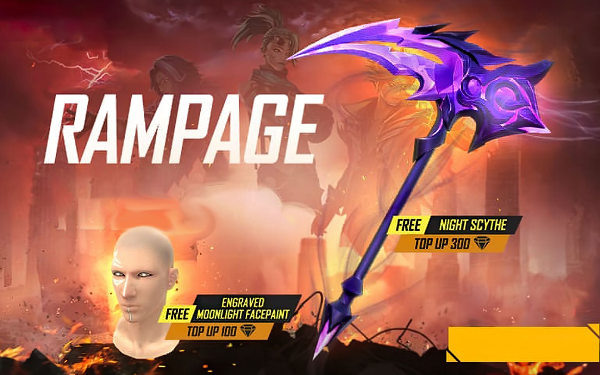 Garena has come up with a brand new Rampage Top-Up event (Image via Sportskeeda)