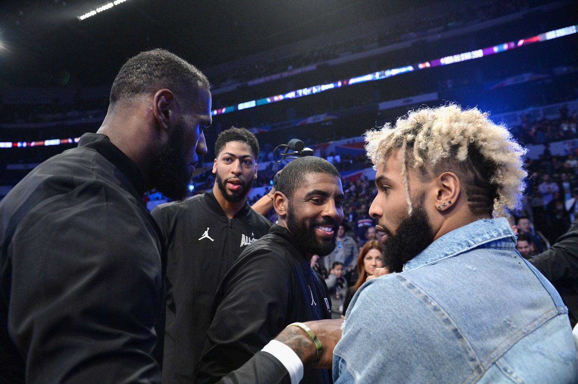 LeBron James, Anthony Davis and Kyrie Irving during the 2018 NBA All-Star Game