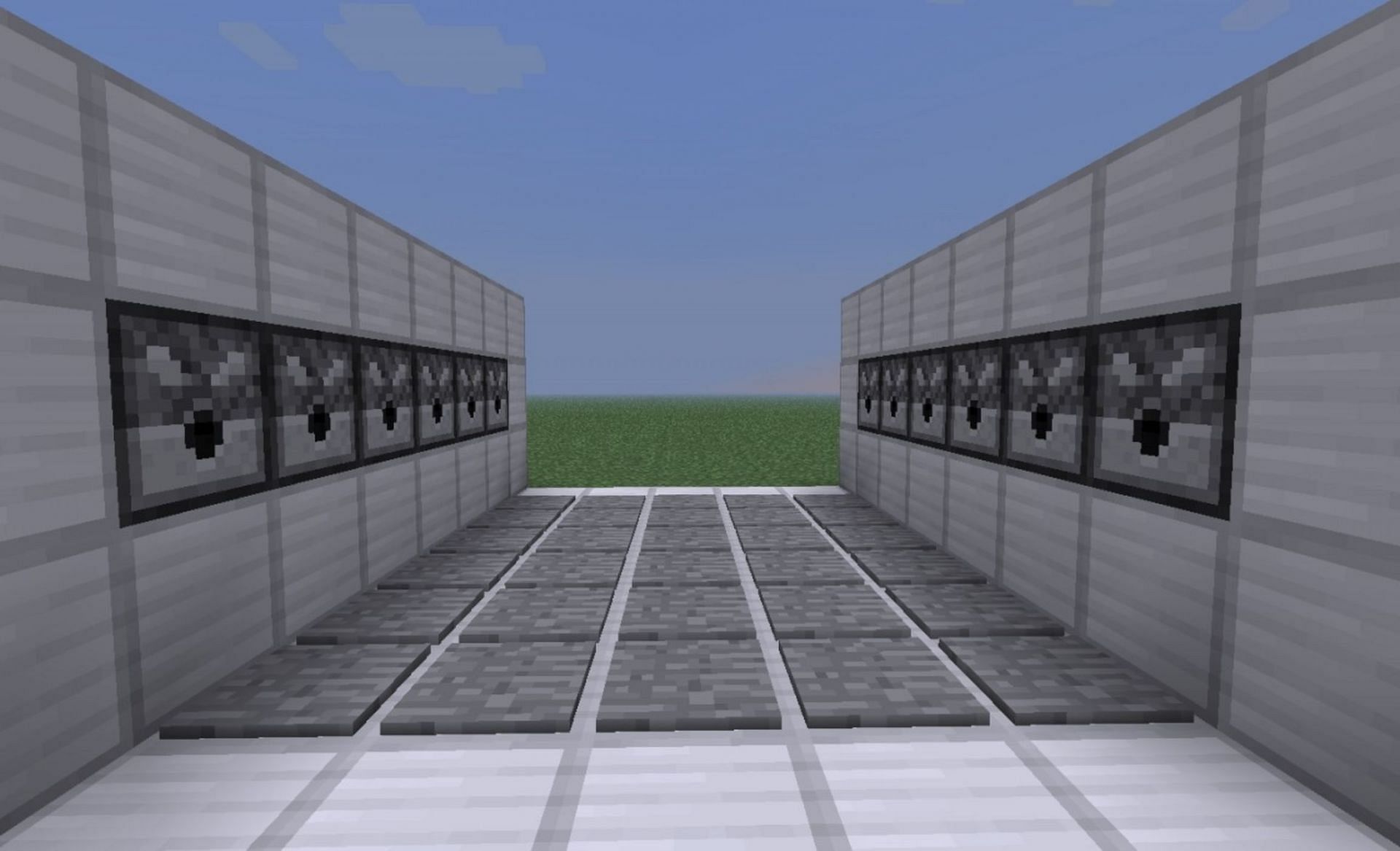 Arranged projectile-based dispensers (Image via Zatanic/Planet Minecraft)