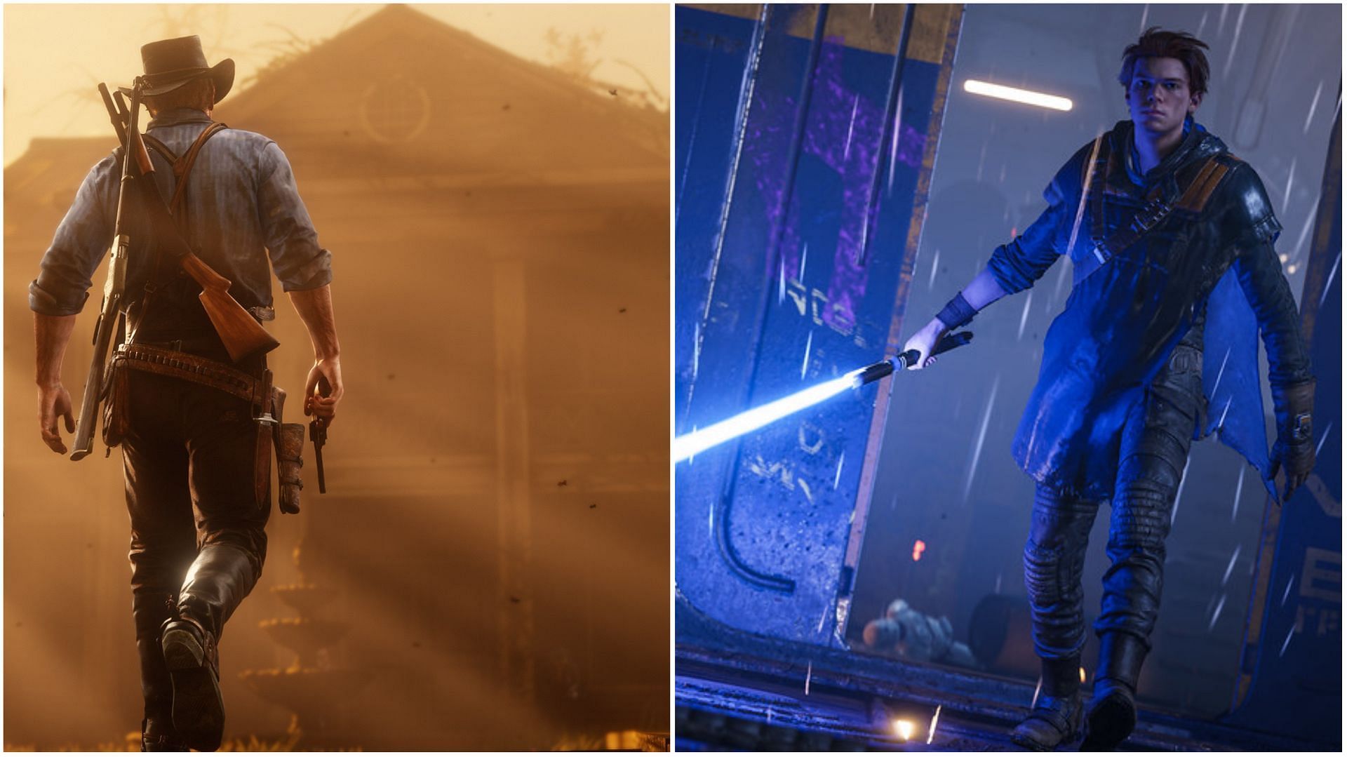 Gunslingers and Swordsmen are a common sight in video games (Image via Rockstar Games &amp; Respawn)