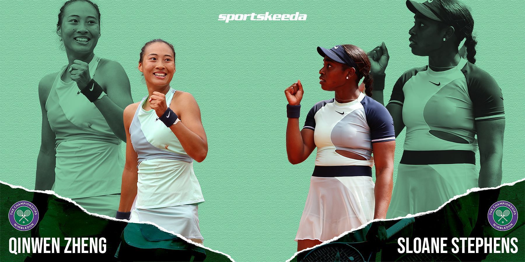 Sloane Stephens takes on Zheng Qinwen in the first round of Wimbledon