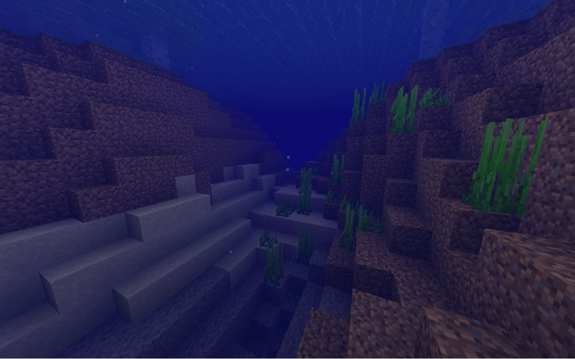 Exploring underwater (Image via Minecraft)