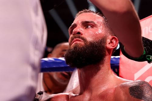 Caleb Plant during his last fight against Canelo Alvarez.