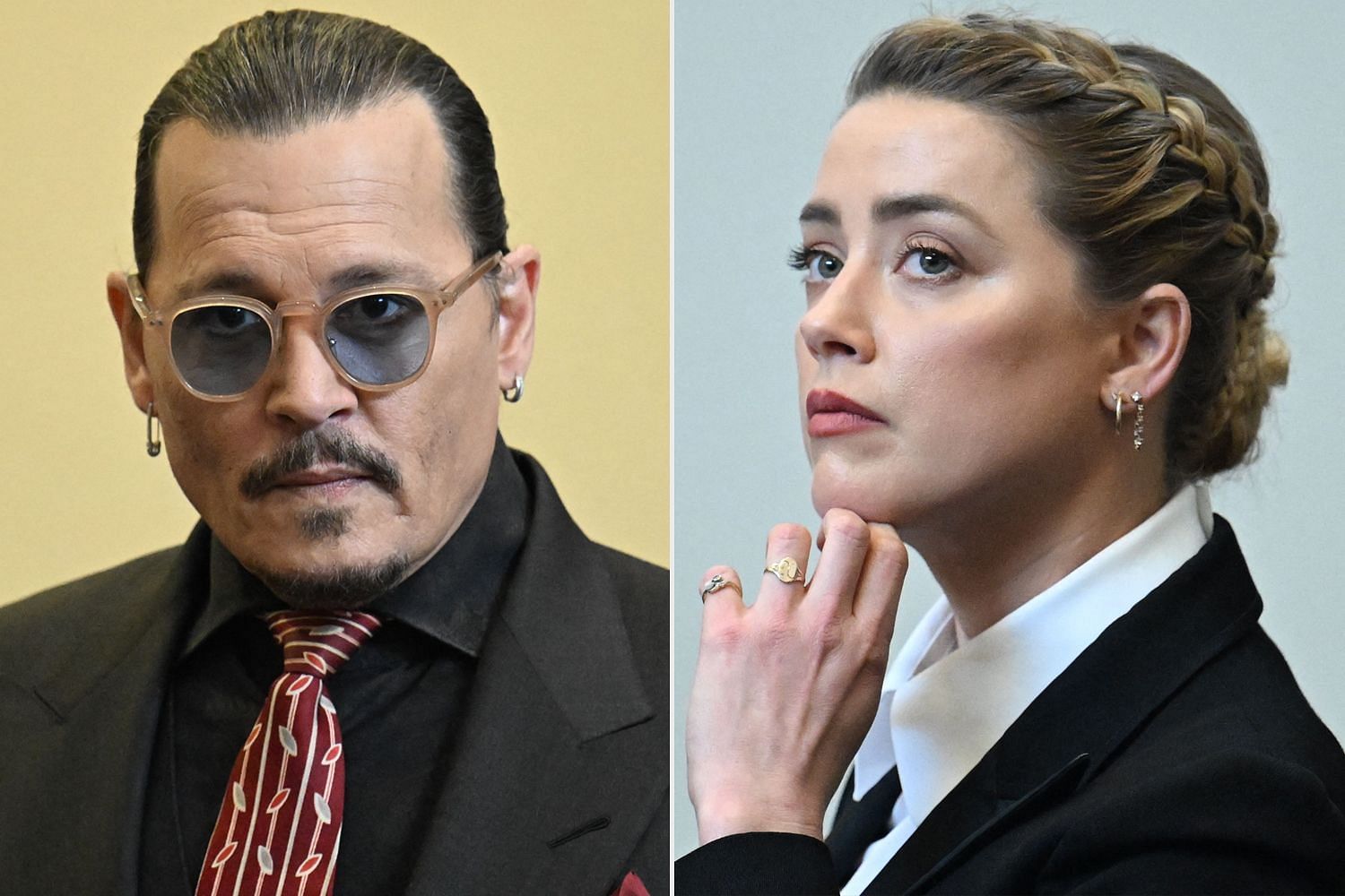 Johnny Depp and Amber Heard (Image via JIM WATSON / Getty Images)