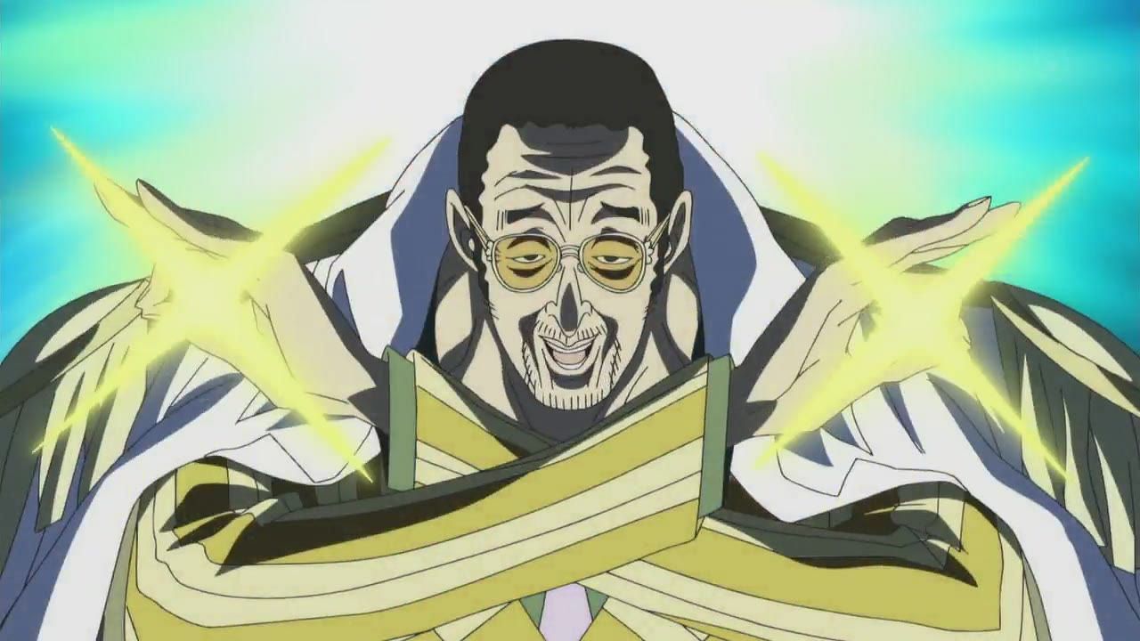 Admiral Kizaru, owner of the Glint-Glint Fruit (Image via Eiichiro Oda/Shueisha, Viz Media, One Piece)