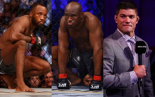 Leon Edwards and Kamaru Usman (left and center, images courtesy of Getty); Josh Thomson (right, image courtesy of @therealpunk Instagram)