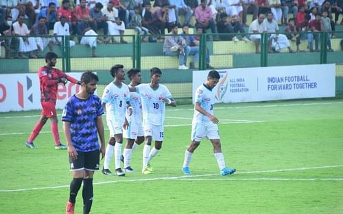 Sujit singh during a Santosh Trophy match for bengal