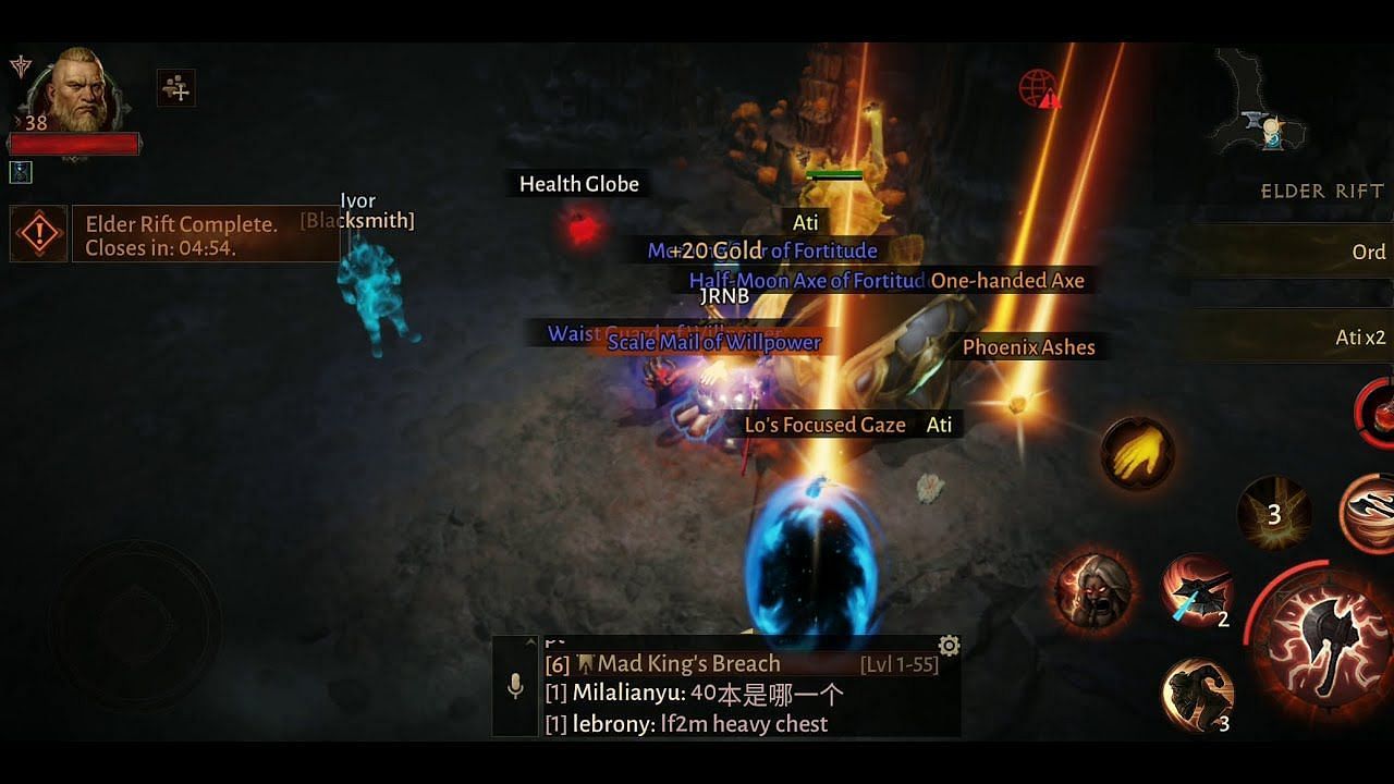 Groups can easily complete an Elder Rift in Diablo Immortal (Image via Blizzard Entertainment)