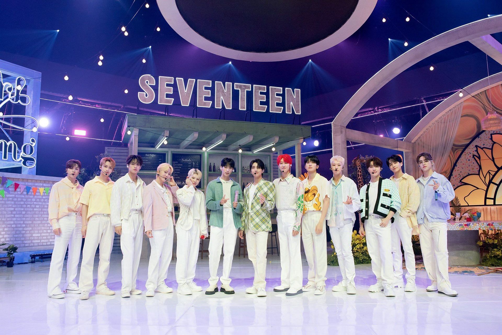 A still of the K-pop boy band SEVENTEEN (Image via @pledis_17/Twitter)