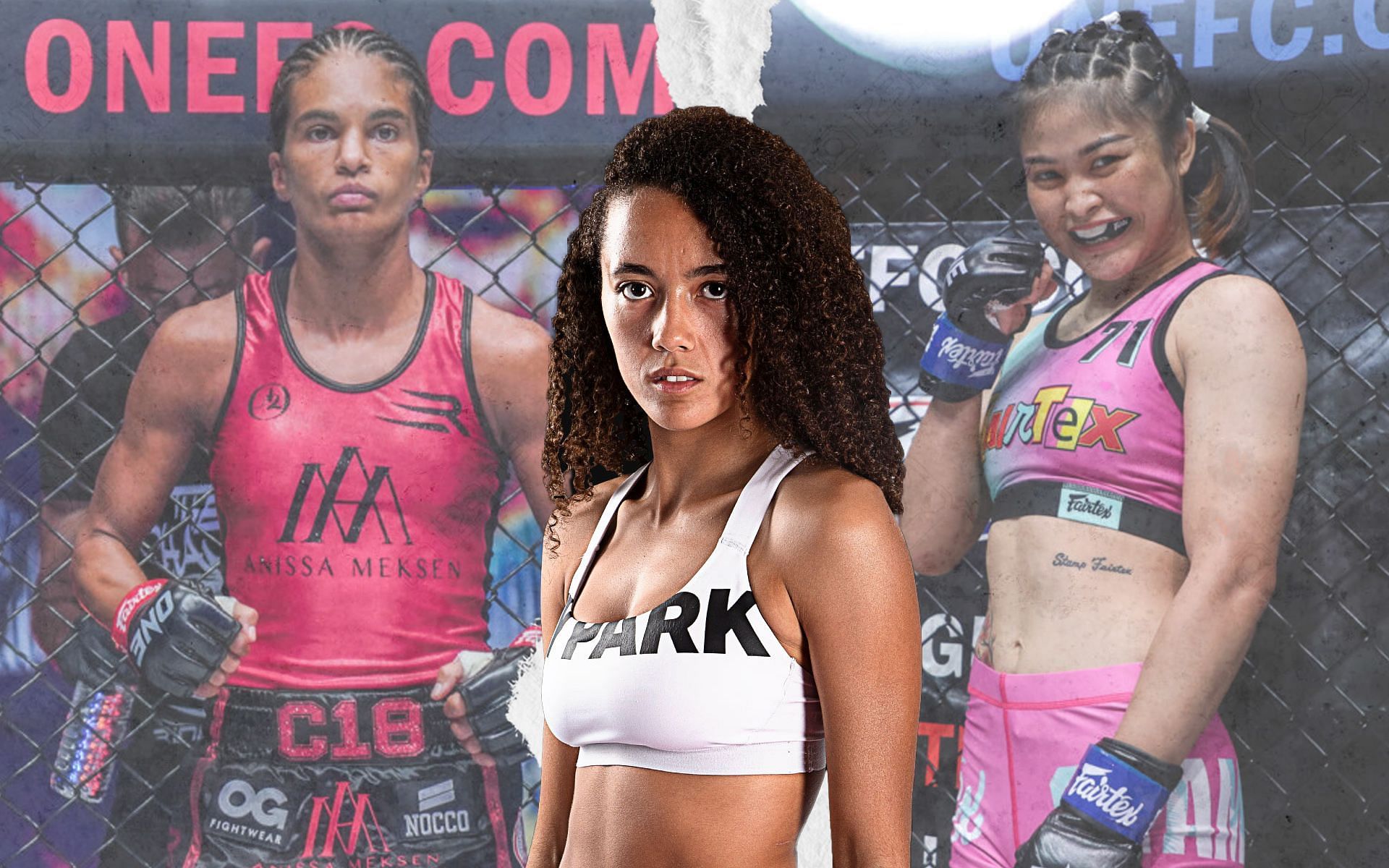 Lara Fernandez (C) is hoping to match up with Anissa Meksen (L) and Stamp Fairtex (R) in the future. | [Photos: ONE Championship]