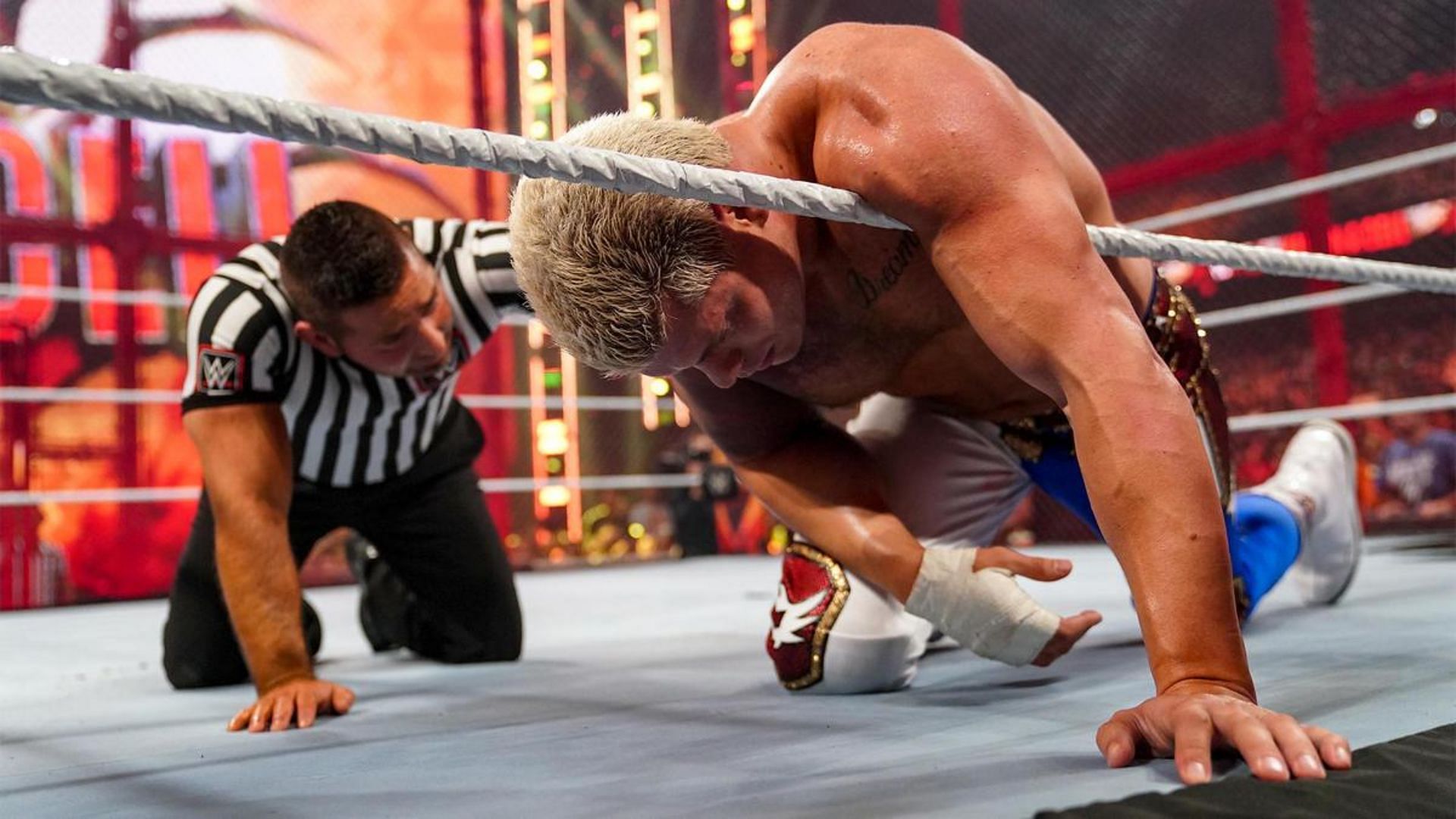 Cody Rhodes is suffering from a partially torn pectoral injury.
