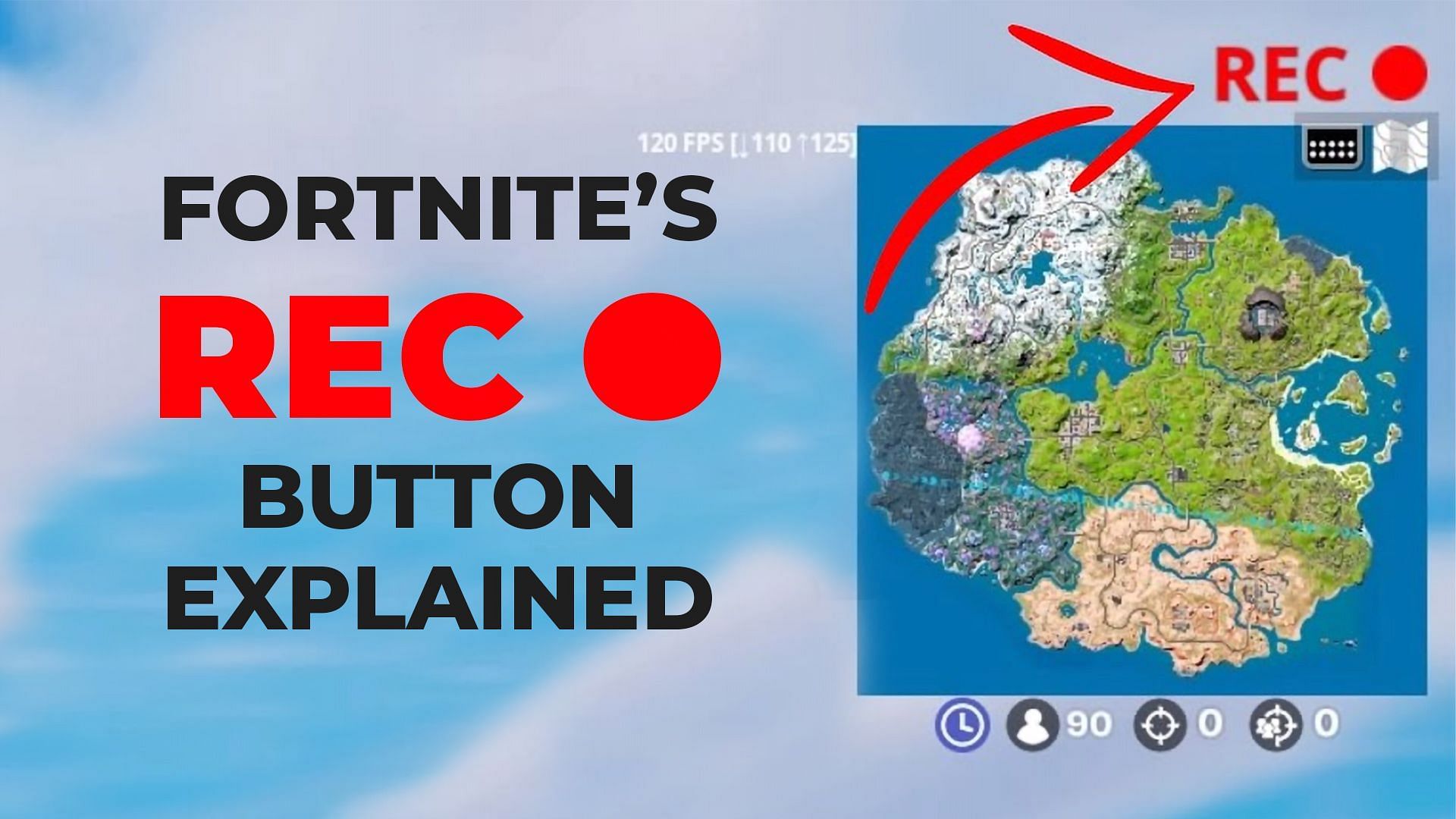 Fortnite&#039;s REC button appeared out of nowhere (Image via Sportskeeda)