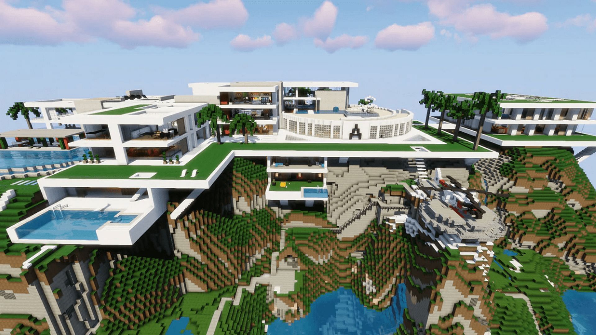 This mansion is truly a sight to behold (Image via AnyIsYoda/Minecraft.net)