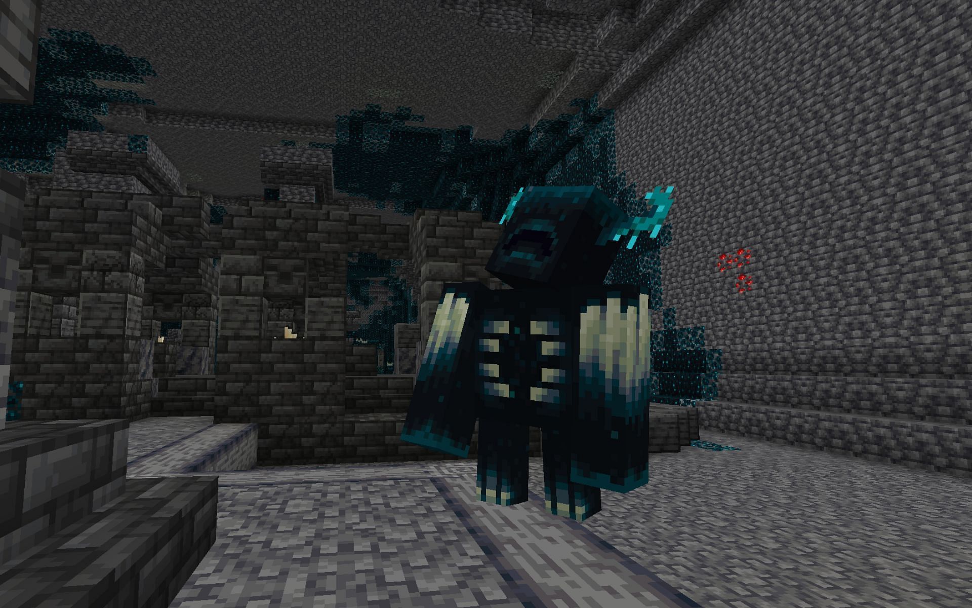 The Warden in an Ancient City (Image via Minecraft 1.19)